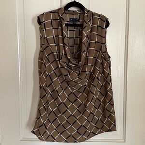 Gap - Patterned Cowl Neck Sleeveless Blouse